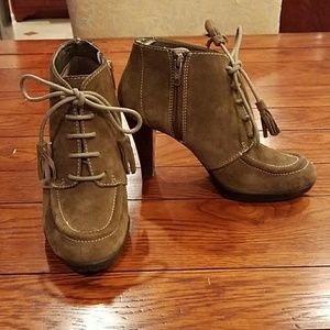 Anne Klein Tutorial Suede Ankle Laceup Boots